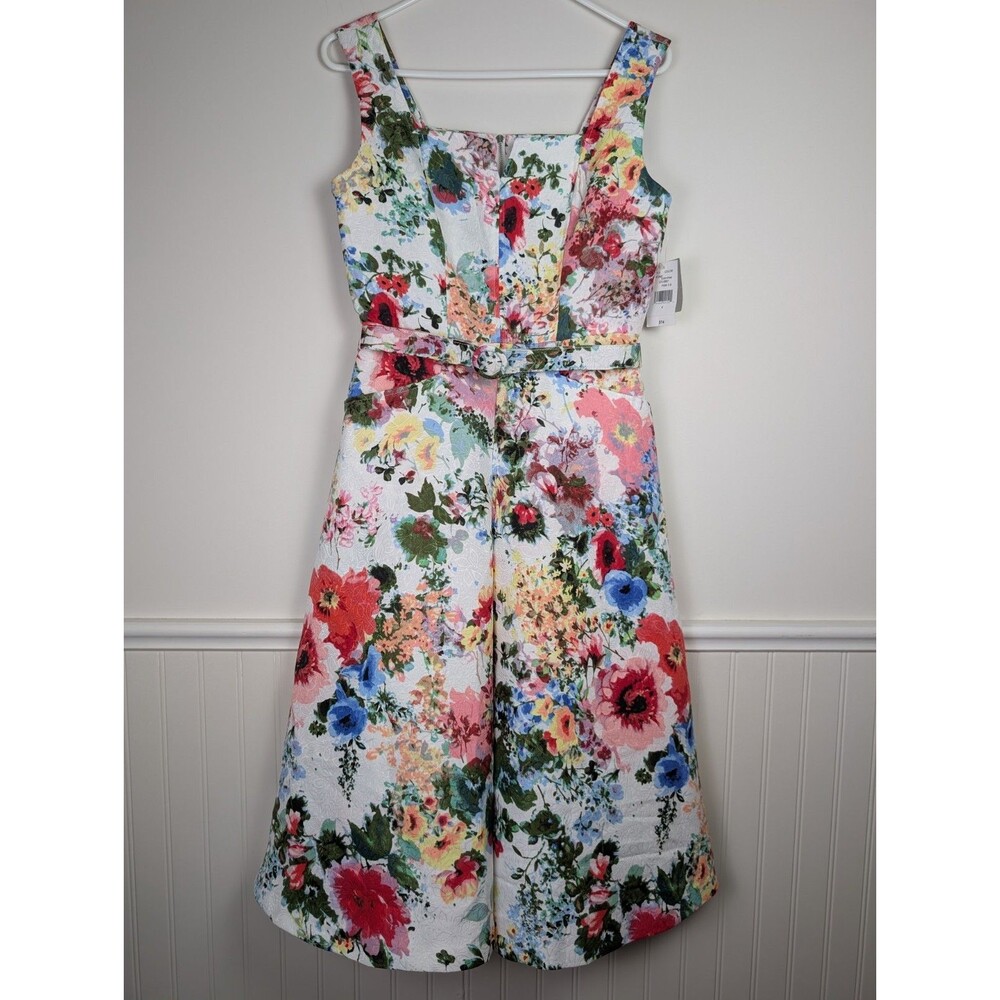 Danny and Nicole Dress Sz 4 Floral Print Pockets Sleeveless Summer Bloom Cottage